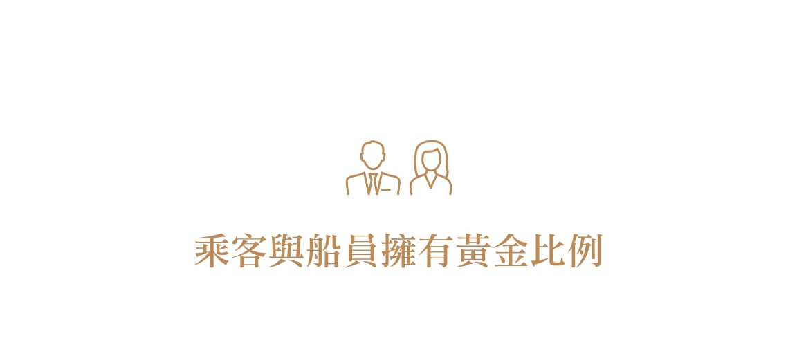 乘客與船員擁有黃金比例